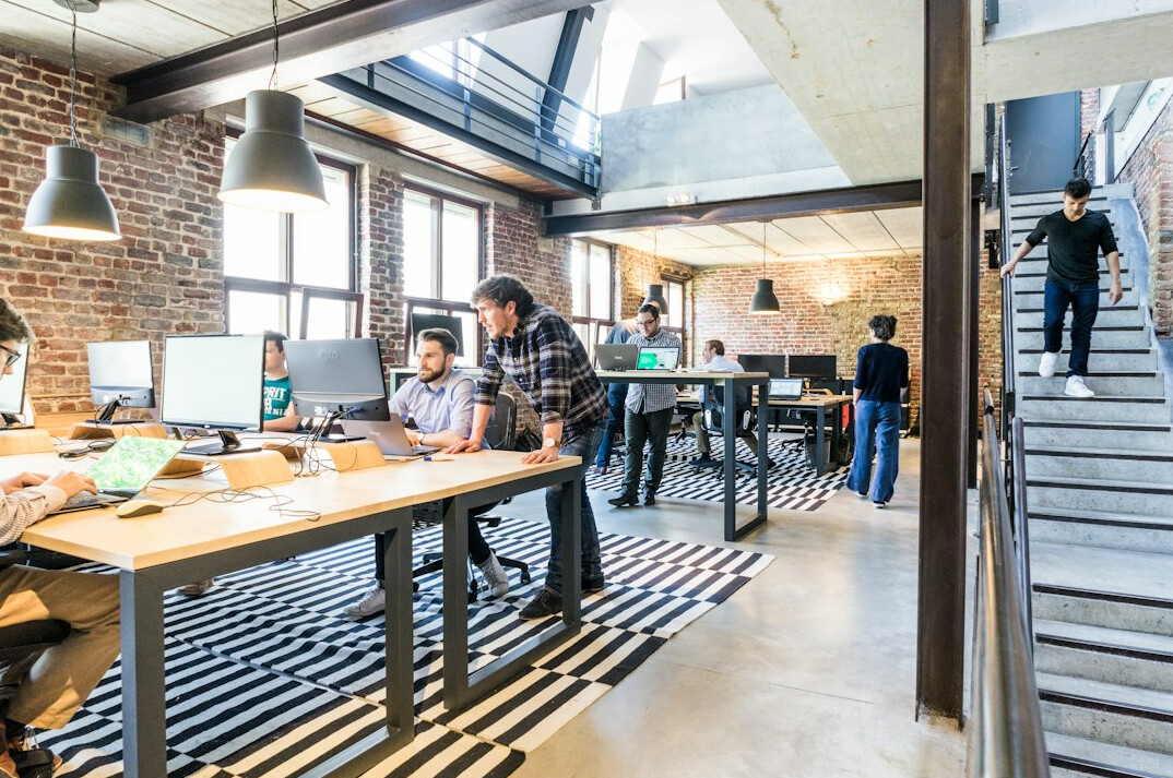 software team in modern office