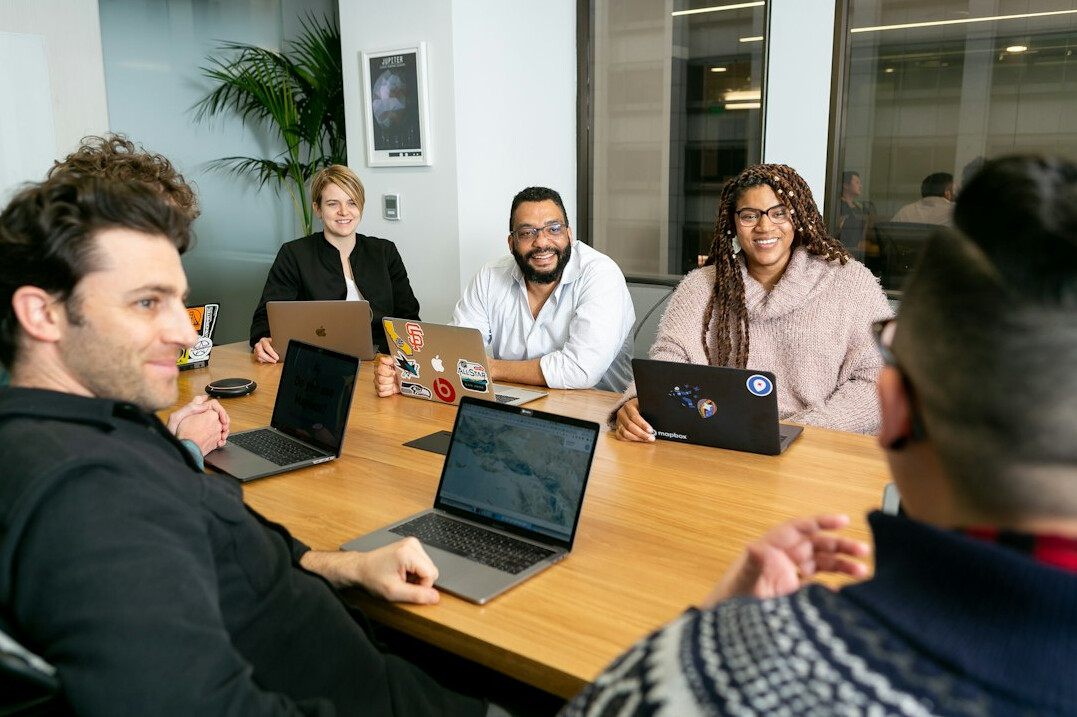 corporate team coding session