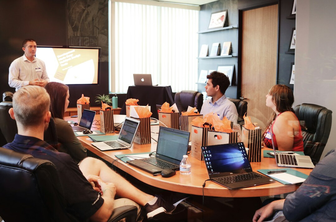 business meeting with programmers