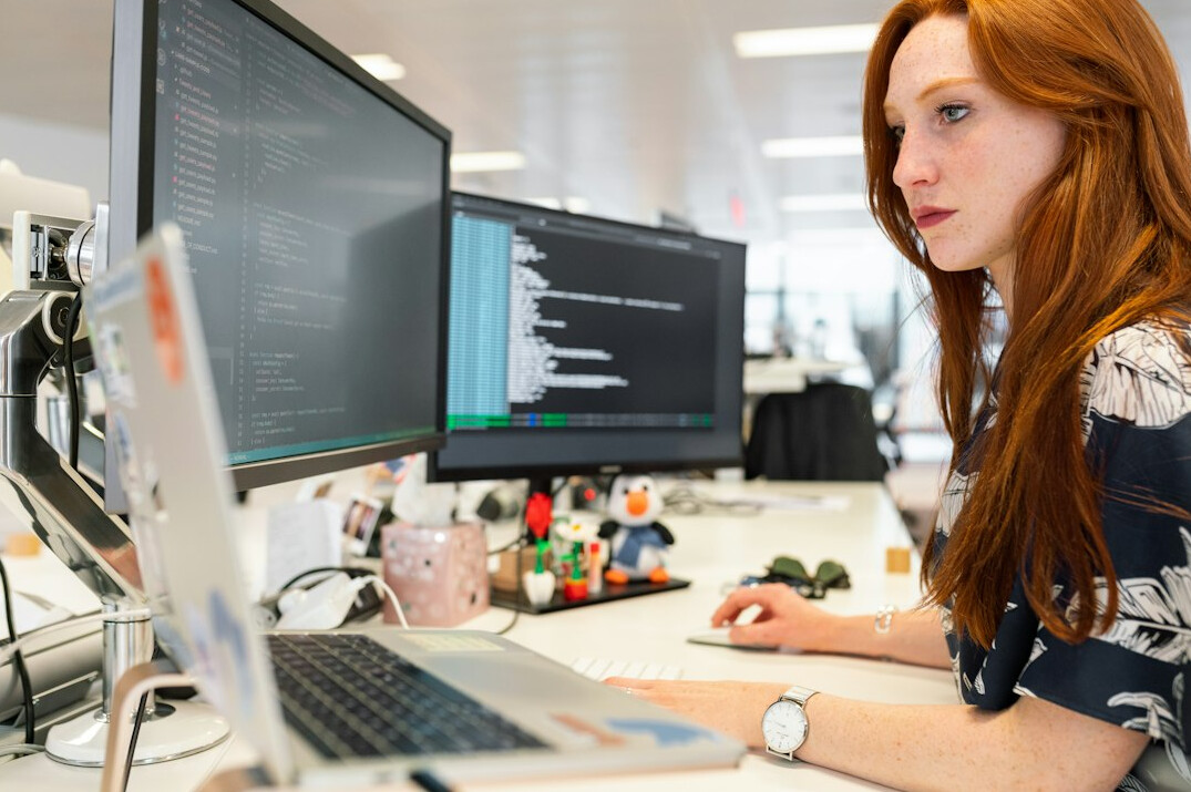 software developer writing code